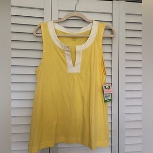Lilly Pulitzer Bidi Tank Top. Pale Yellow. Size M. NWT